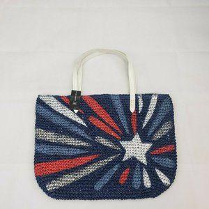 NWT INC Tropical Straw Tote Multi Design